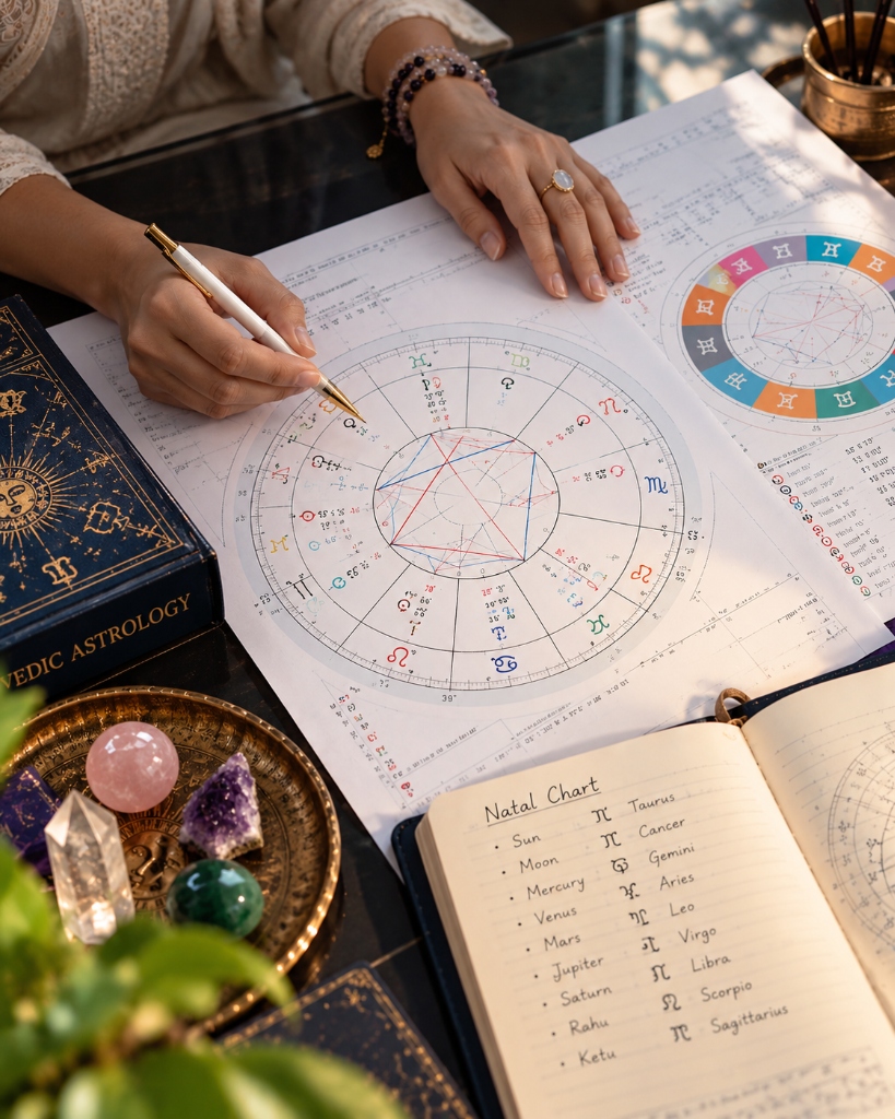 Vedic Astrology Star Chart & Celestial Planets
